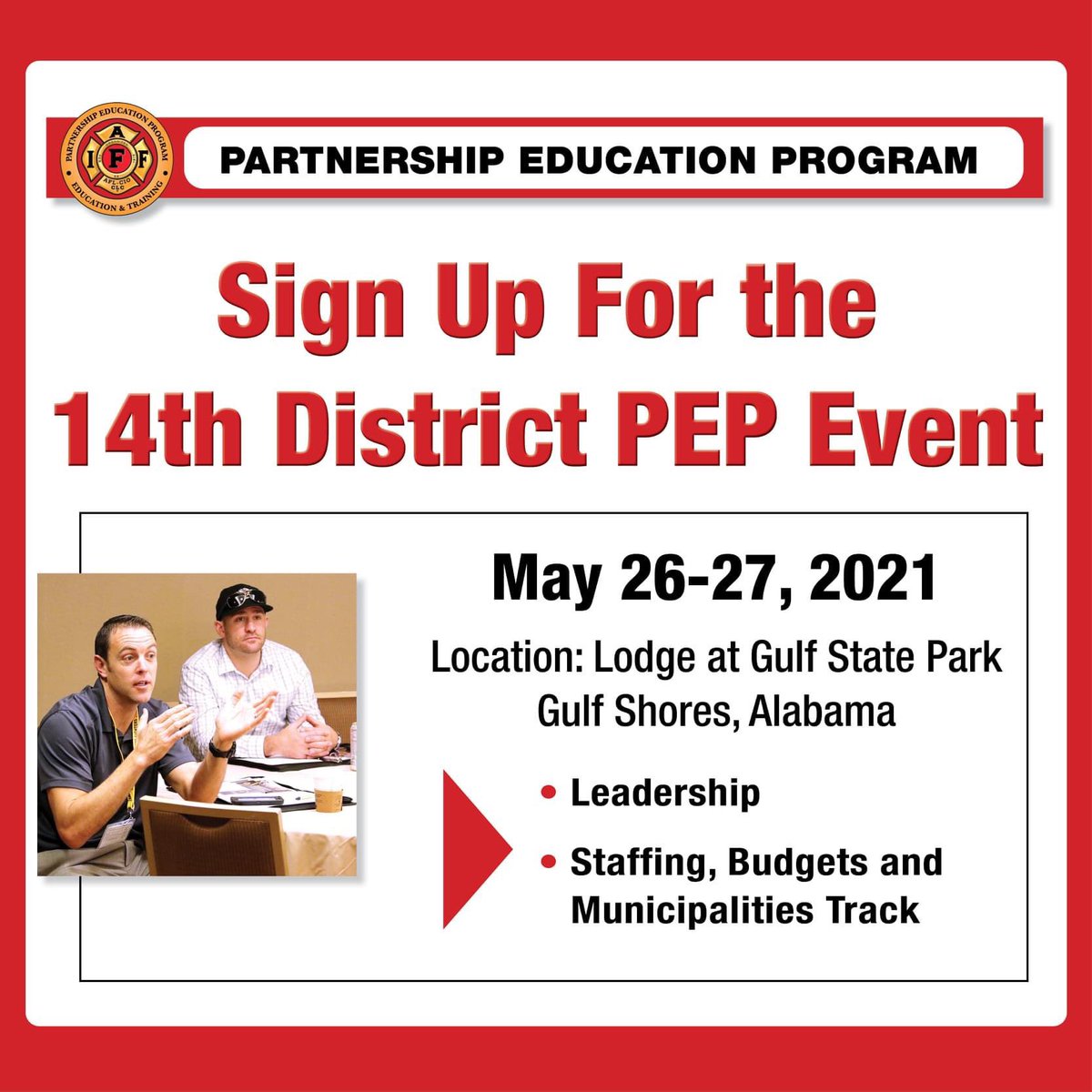 iaff3js's tweet image. Attention members of the IAFF 14th and 12th districts!!!! Let’s fill this PEP event up!! Lots of great information to learn in this ever changing climate we live in!! #PEP #firefighters @iaffdvptodd @ProFFofAlabama