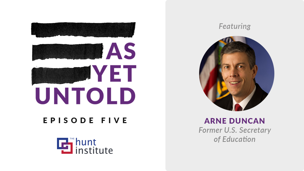 "I have never seen a great school without a great principal. I keep looking for it but I don’t think it’s going to happen. Leadership matters tremendously."

I sat down with Secretary <a href="/arneduncan/">Arne Duncan</a> for the new episode of #AsYetUntold. Take a listen: bit.ly/3vK7332