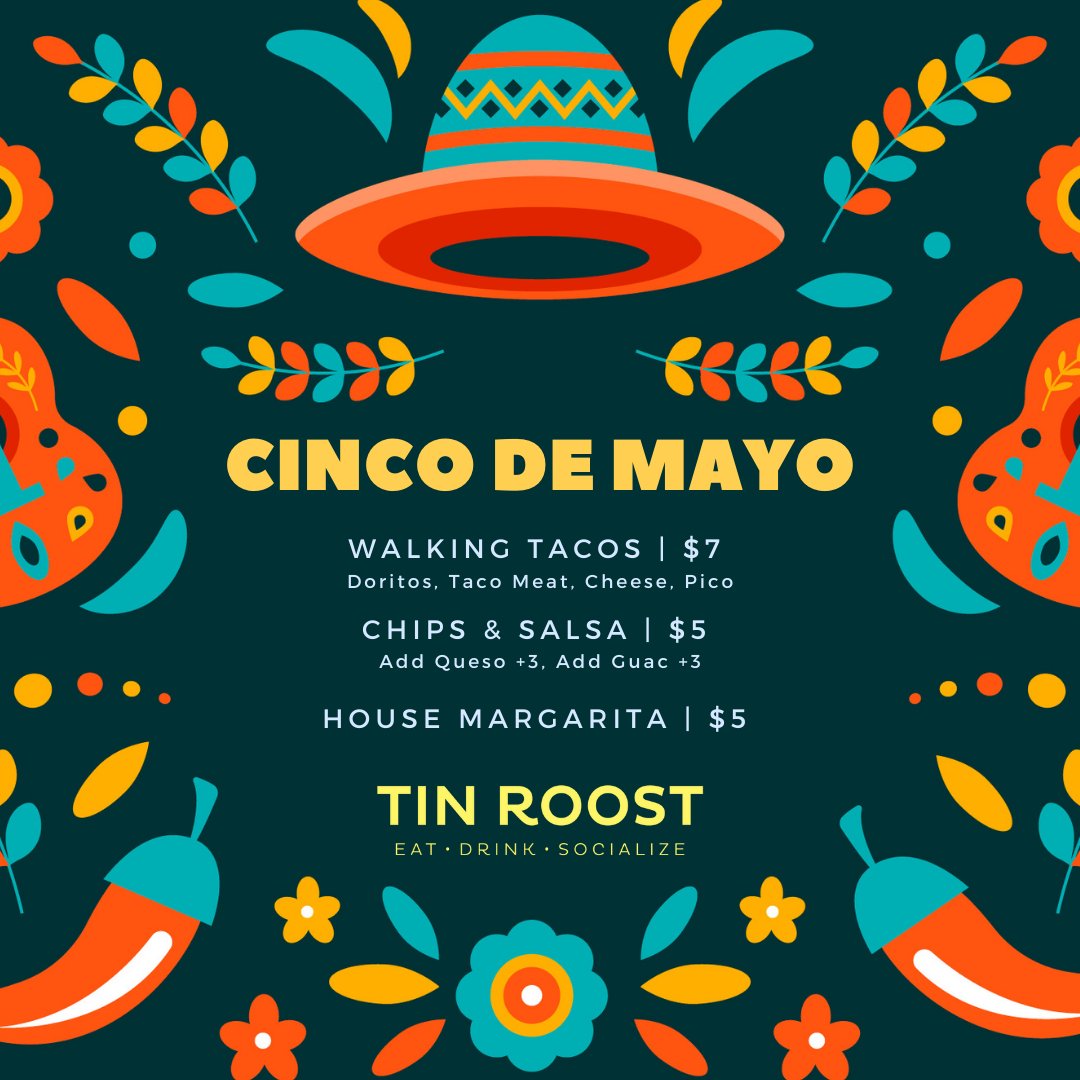 Enjoy these #CincodeMayo specials and celebrate with us all day! ☀🍹