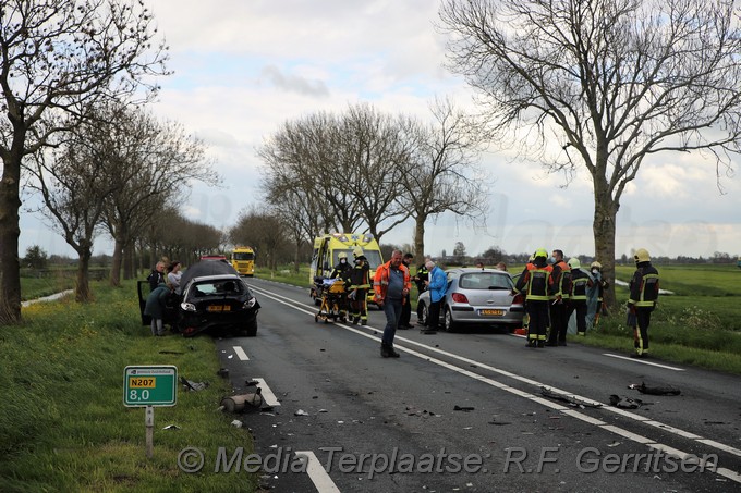 Ongeval op de N207 met 3 voertuigen..