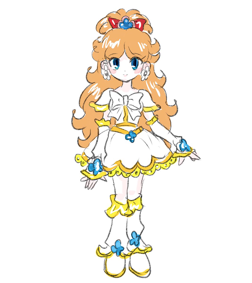 プリキュア「#PrincessDaisy #デイジー姫
#SuperMario #スーパーマ」|らくがきしたがり屋@skeb @回転寿司ブーム中ガリ食べたいなのイラスト