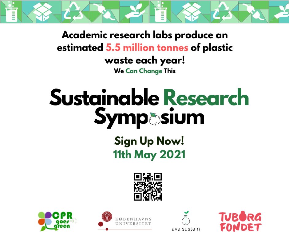 Hello World ! We're going to kick-off this account with a cool tweet about our very first Sustainable Research Symposium, coming up next week on the of 11th May, 08.50 - 14.45 CEST on Zoom. Passionate about making your labs greener? Sign up now ♻️ #Sustainability #Greenlab