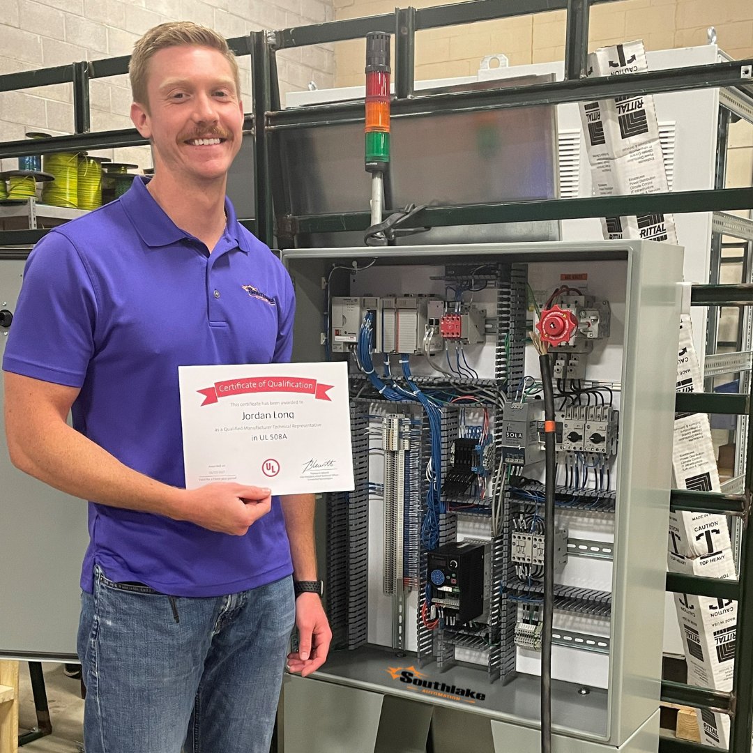 SLAUTOMATION's tweet photo. Look who passed! Congratulations Jordan for passing the UL 508A Manufacturer’s Technical Representative (MTR) Qualification Examination!
#UL #UL508A #qualified #ULCertified #panelshop #controlpanel #southlakeautomation #automationsolutions #industrialautomation https://t.co/UjFSsBO2sw