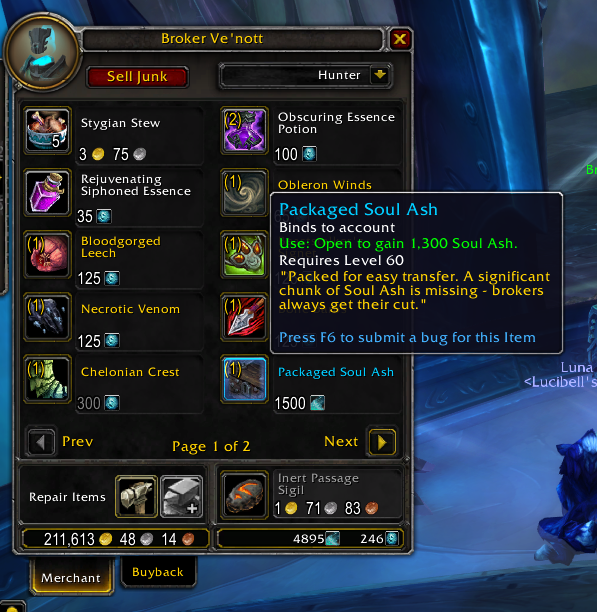 Posizione pignone sicurezza soul ashes wow commercio meraviglioso