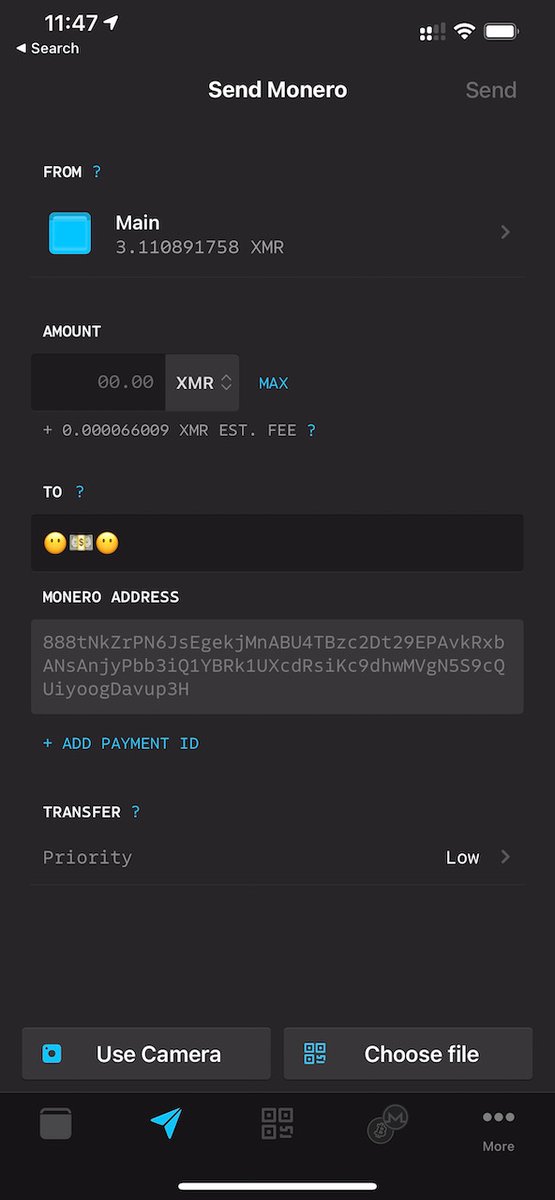 fluffypony's tweet photo. Want to see something cool? If you're on the latest version of @MyMonero you can now donate to @monero simply by using the Monero @whatsyouryat, which is 😶💵😶. Unsurprisingly, that Yat also takes you to the Monero site: https://t.co/wyfzt8wvCz - like magic! https://t.co/TlrdcAzInK
