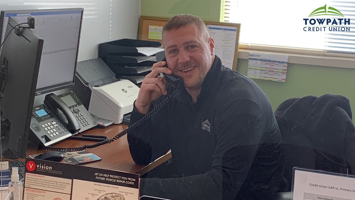 A little #WednesdayWisdom for our friends &amp; Members! At TowpathCU we offer personal loans &amp; credit cards, as well as secured auto, motorcycle, recreational vehicle, &amp; mortgage loans! Our loans officers, like Eric pictured below, are available to assist with your needs! #TowpathCU