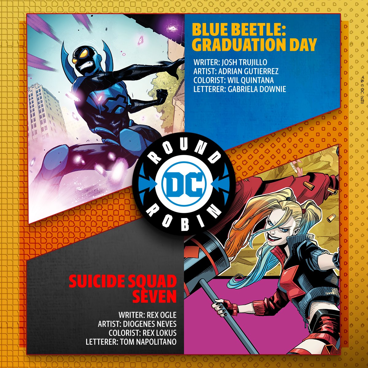 DCOfficial's tweet image. Blue Beetle’s flying solo against the Suicide Squad 💥  Who will reign supreme? bit.ly/3aoXXAD