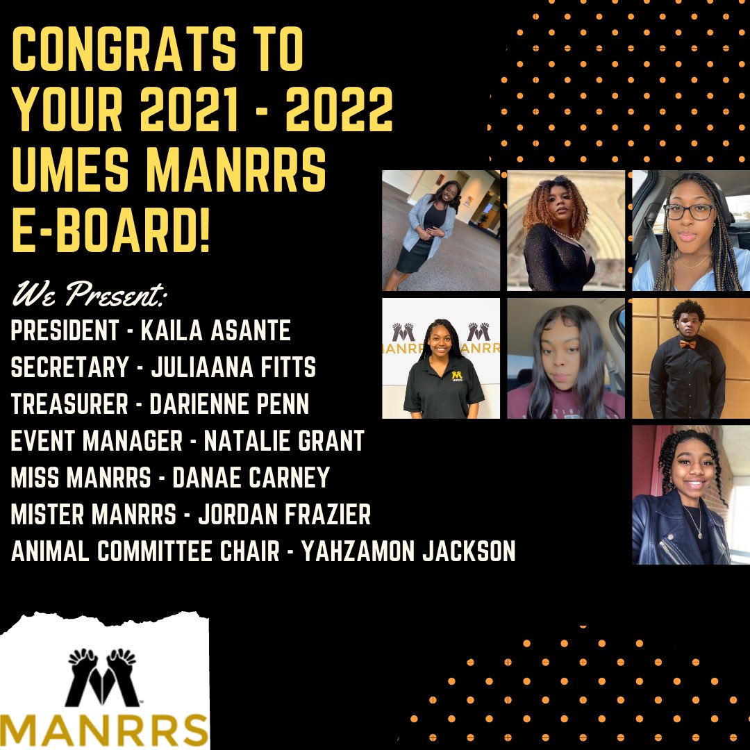 Congratulations to our phenomenal seven students who have been elected to our 2021 - 2022 Executive Board. As we continue to move our chapter forward we trust these students to continue providing educational &amp; professional opportunities for those interested in agriculture. 
#UMES