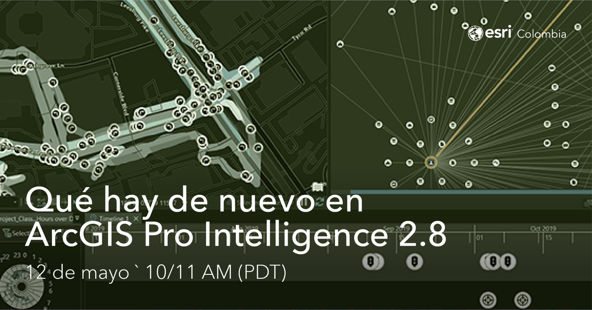 EsriColombia's tweet photo. Acompáñenos a observar las novedades en #ArcGIS #ProIntelligence en nuestra serie de webinars de tres partes. Regístrese en https://t.co/fX1GMZtzh1. https://t.co/H4bRe4oXp7