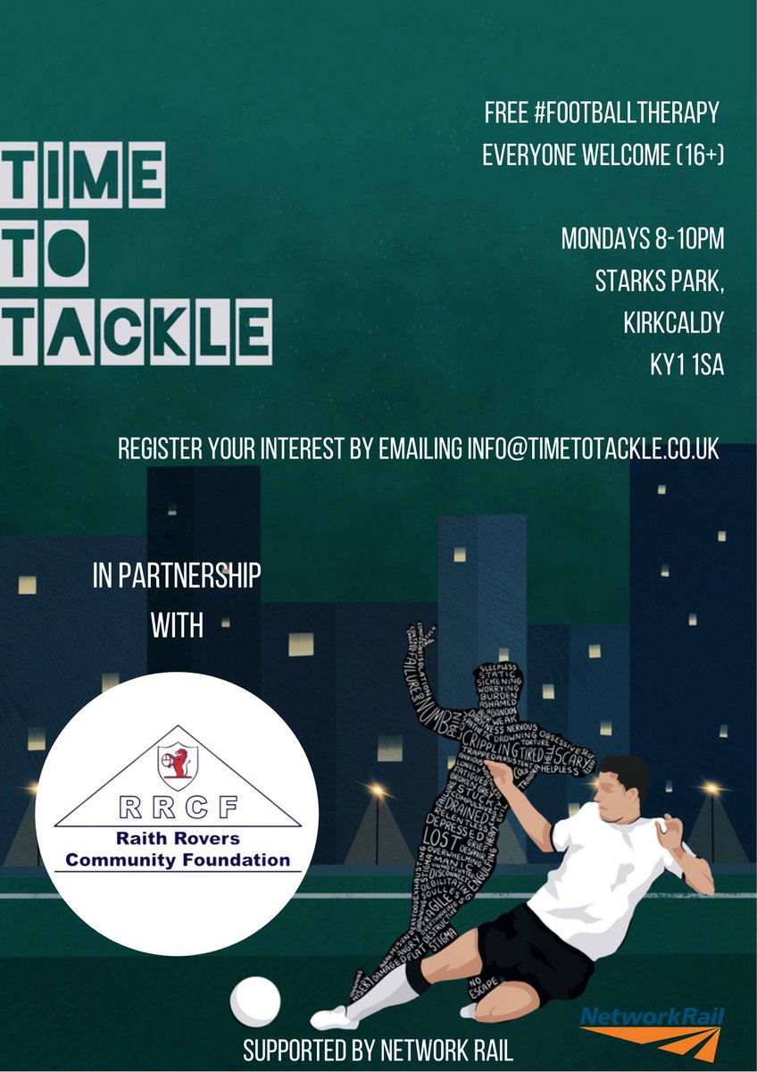 RaithRovers's tweet photo. TIME TO TACKLE | @RaithRoversCF are delighted to launch "Time to Tackle", a programme designed for adults to socially engage and stay physically active at Stark's Park, home of @RaithRovers
https://t.co/LqFQHjyKDa
#yourtimeisnow https://t.co/HCbzx9LLlx
