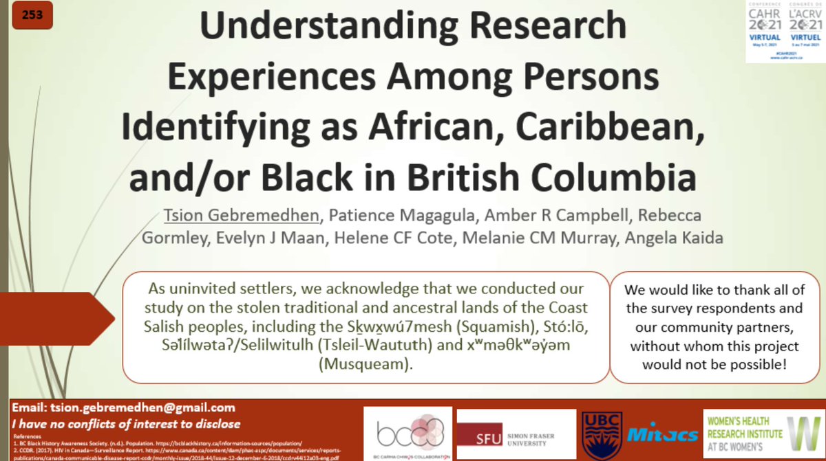 We're so excited for the #CAHR2021 talks today! Be sure to check out our #BCC3 posters 90, 103, and 253 by <a href="/ShaydaSwann/">Shayda Swann</a>, <a href="/amber_campbell4/">Amber Campbell</a>, and <a href="/AzIzA2015_/">deseta</a>