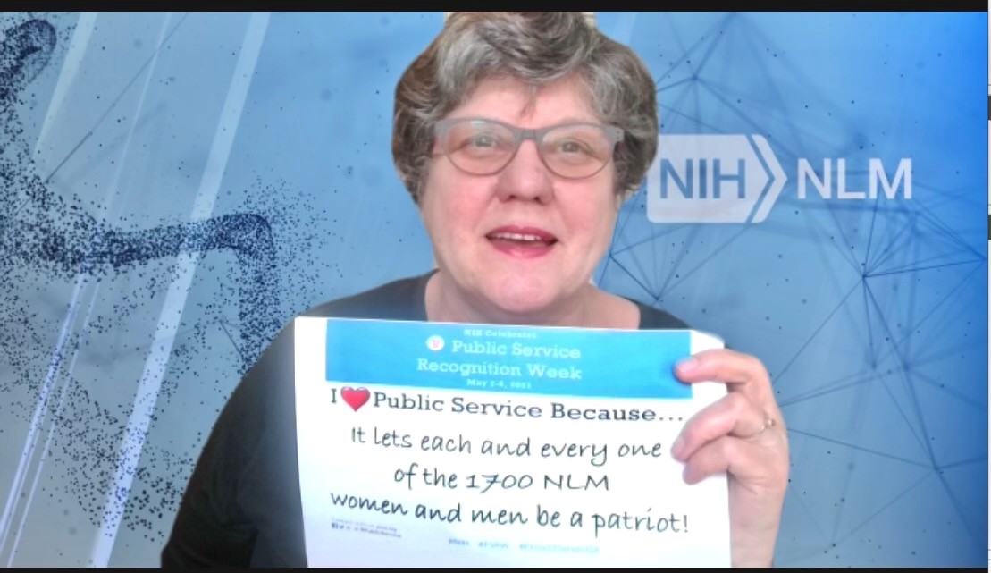 This #PSRW, I’m proud to share that I ❤️ public service because it lets each and every one of the 1700 @NLM_NIH women and men be a patriot! #Proud2ServeUSA #NIH