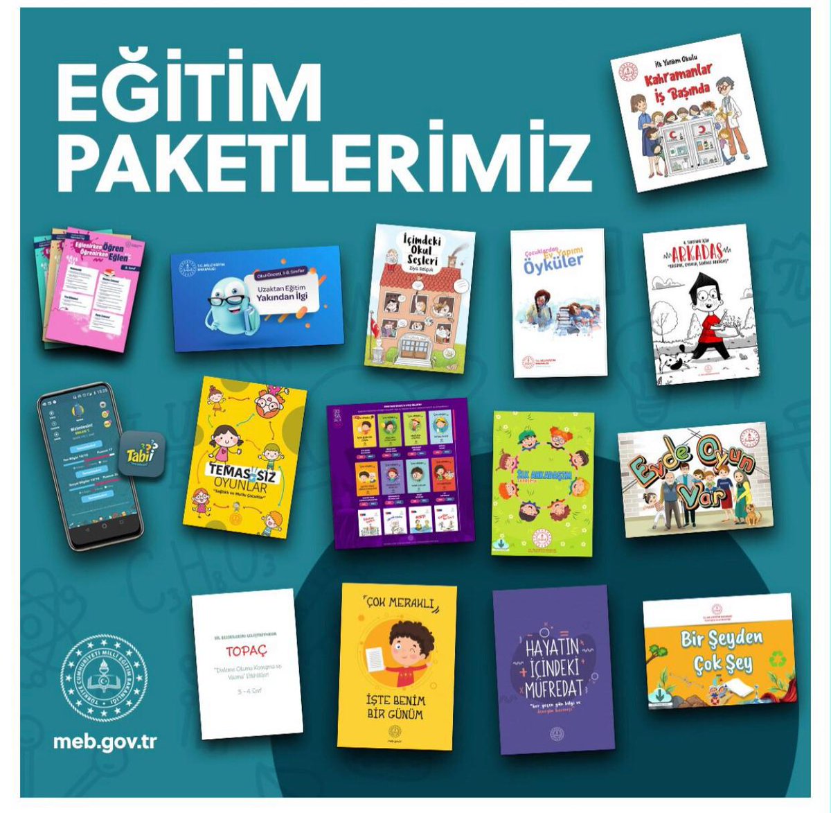 📚Bakanlığımız öğrenci ve velilerimizin okuyabileceği; çocuğa, çocukluğa, oyuna, eğitime dair çok sevilecek kitapların ve uygulamaların bazılarını bir linkte topladı. Lütfen göz atın. Hepsi sizin için. 

👉🏻meb.ai/KjRFB1

<a href="/ziyaselcuk/">Ziya Selçuk</a> <a href="/safran1958/">Mustafa SAFRAN</a> <a href="/tcmeb/">Millî Eğitim Bakanlığı</a> <a href="/Murat69_Demir/">Murat Demir</a>