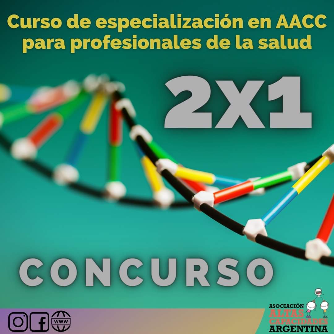 Te invitamos a participar de este CONCURSO 2X1 ¿Cómo?
👉 Seguinos en instagram @asociacionaltascapacidades
👉 Comentá a qué amigo invitarías a realizar el CURSO  arrobándolo (@) en nuestros comentarios💥 Extra chance si compartes esta publicación en stories etiquetándonos. SUERTE