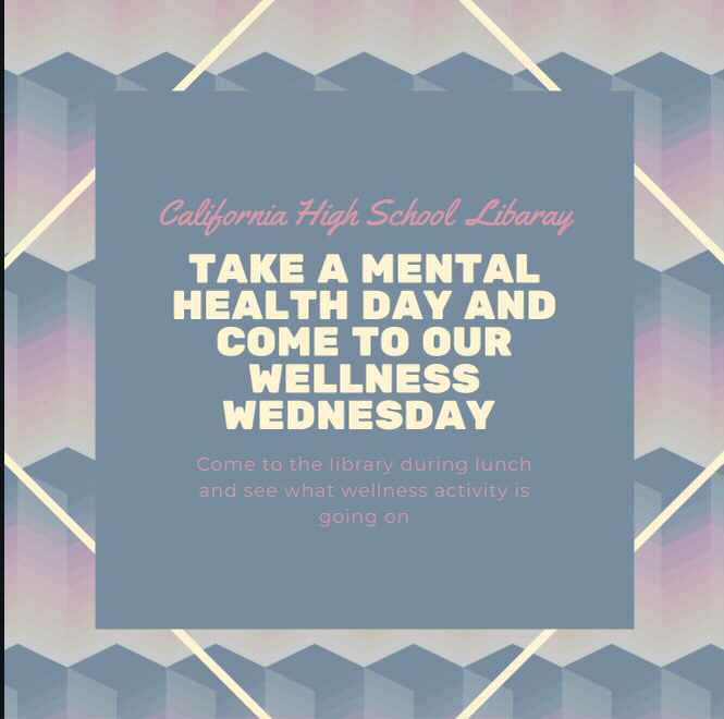 You don’t want to miss today! Co-sponsored by our wellness center! #SRVUSD #SRVLibraryLove #WellnessWednesday