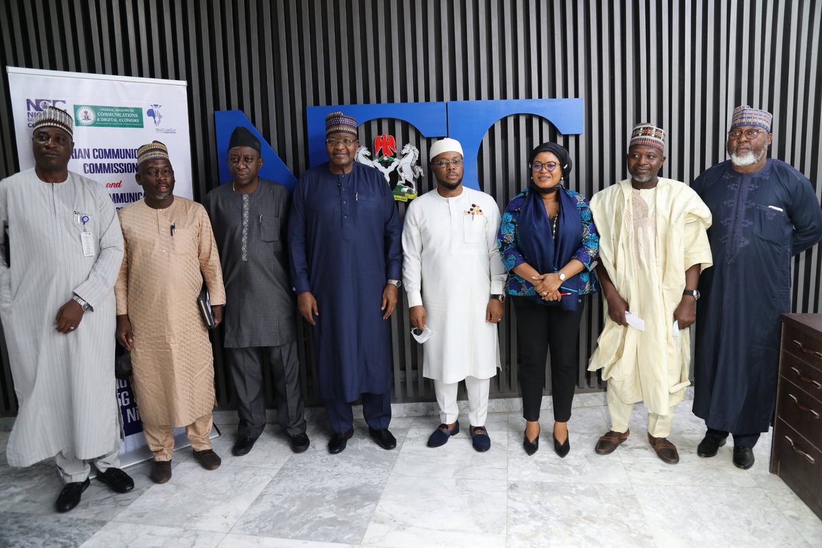 <a href="/NigComSat1R/">NIGCOMSAT</a> today signed an MoU on the clearing of C-Band for deployment of 5G services. The EVC <a href="/NgComCommission/">ncc.gov.ng</a> Prof Umar Garba Danbatta has described NIGCOMSAT as as important member of the Ecosystem. MD NIGCOMSAT @AbimbolaAlale thanked the team that drafted the MoU
