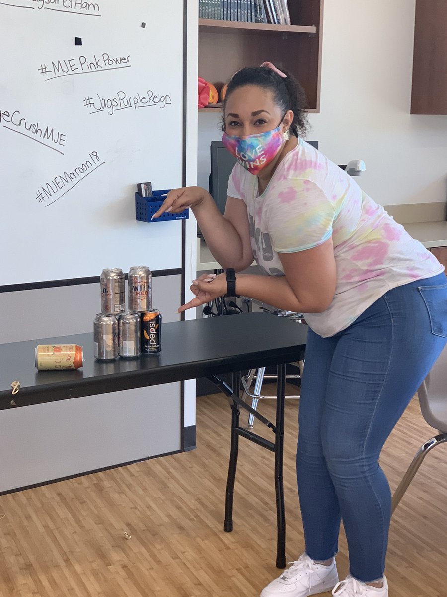 Minute to Win It Runnerband Shooting. 1 point. This was HARD! #campjenks21 #mjepinkpower