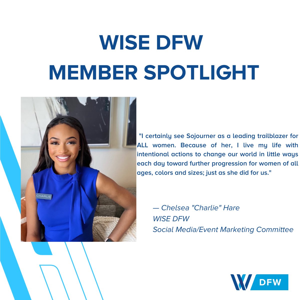 WISE_DFW's tweet photo. This month we are featuring our rockstar DFW WISE members! 🌟

We asked Charlie Hare , Who is your favorite historical female figure and why? https://t.co/oQbhDzXzld