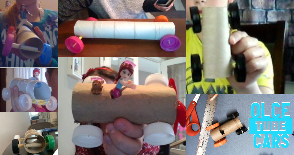 rmunkler's tweet photo. Here are just a few of the cardboard tube cars made by my Grade 5 class @OLCElementary today for our science unit on forces and simple machines.  #makered #engineeringdesign #spslearn https://t.co/Tbh3m7OGKc
