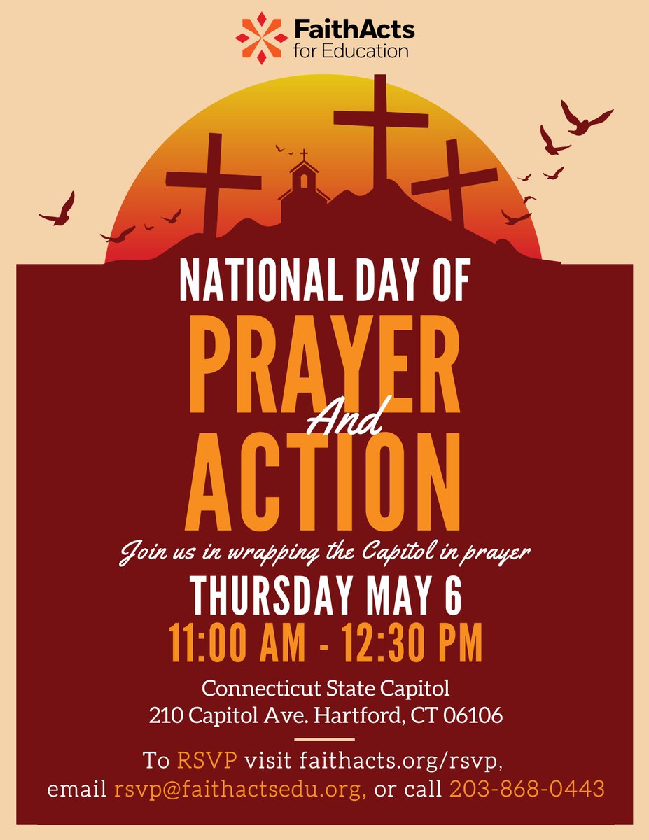 Help us wrap the Capitol in prayer tomorrow, May 6!

Ask God to touch our state leaders' hearts and achieve #EducationJusticeNow

Join us: faithacts.org/rsvp