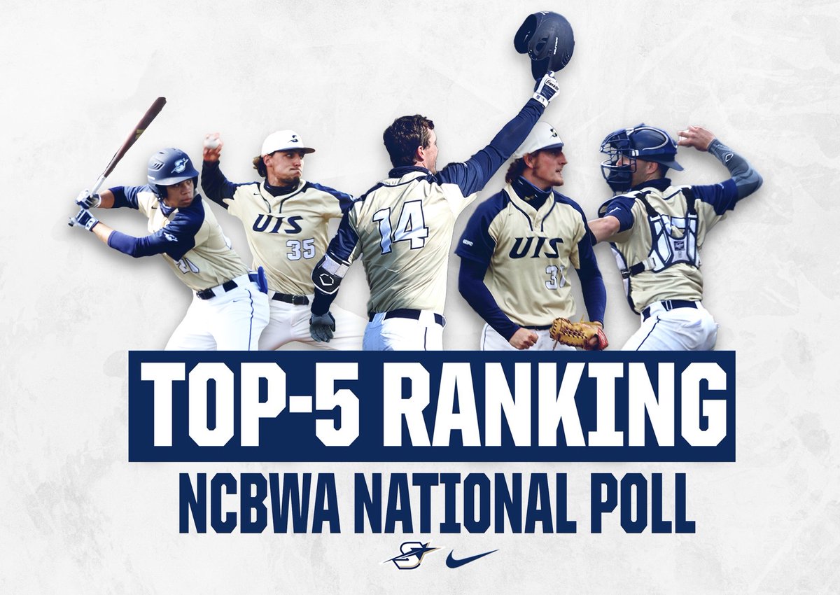 UIS Baseball (@baseball_uis) on Twitter photo We move up ✌ spots in the latest <a href="/NCAADII/">NCAA Division II</a> National Rankings to
No. 4
#StarBoys |#ProtectThePrairie We move up ✌ spots in the latest <a href="/NCAADII/">NCAA Division II</a> National Rankings to
No. 4
#StarBoys |#ProtectThePrairie