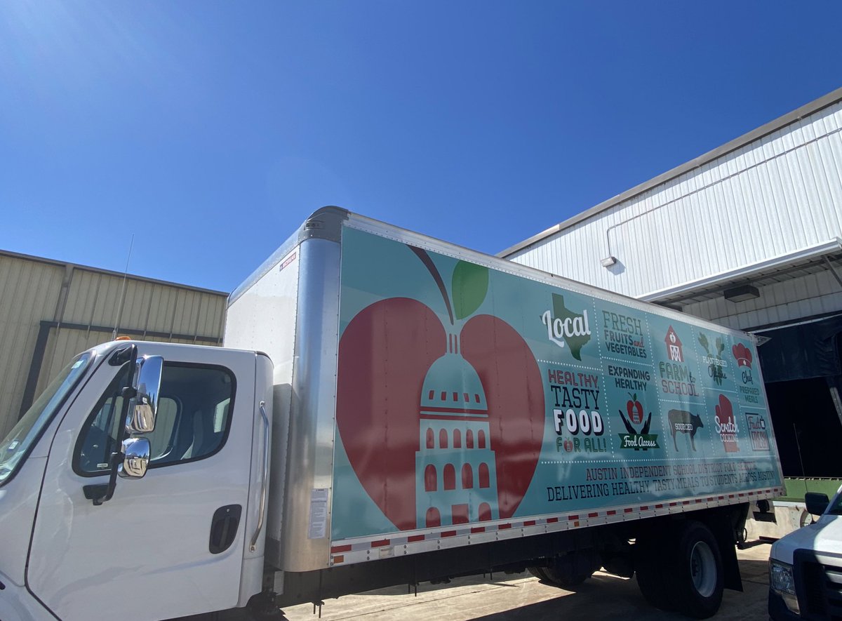 AustinISDFood's tweet photo. Coming soon to an @AustinISD school near you! Be on the lookout for our shiny new @AISDwarehouse truck featuring a fresh, focus-driven wrap.  

#AISDproud https://t.co/3TgA78PkRP