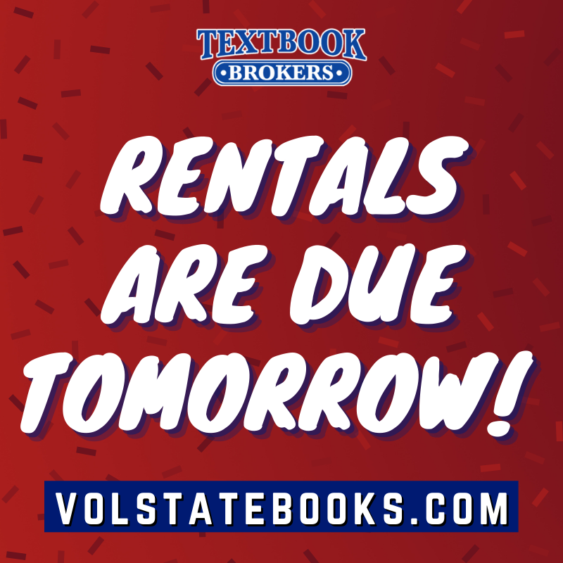 VOLSTATEBOOKS's tweet photo. Mark your calendars! 🗓

Spring Rentals are due tomorrow! 📚

Return In-Store, use our Drop-Off Box, or Ship your Rentals back 📦

Visit https://t.co/hfglK249tW for all rental return info 😊 https://t.co/ZbVUDZydFc