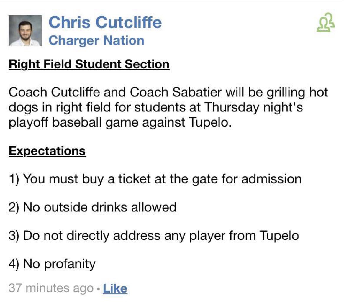 OChargers1's tweet image. RIGHT FIELD IS OPEN THIS THURSDAY VS. TUPELO!⚡️⚡️Please follow the rules listed. Be there and be LOUD!⚡️⚡️