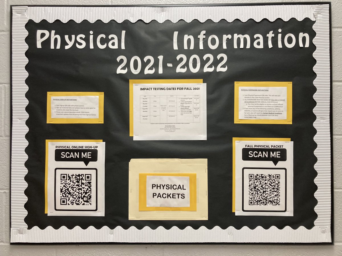 are you interested in playing a fall sport during the 21-22 school year? check out the new bulletin board outside of the athletic training room #PantherPride