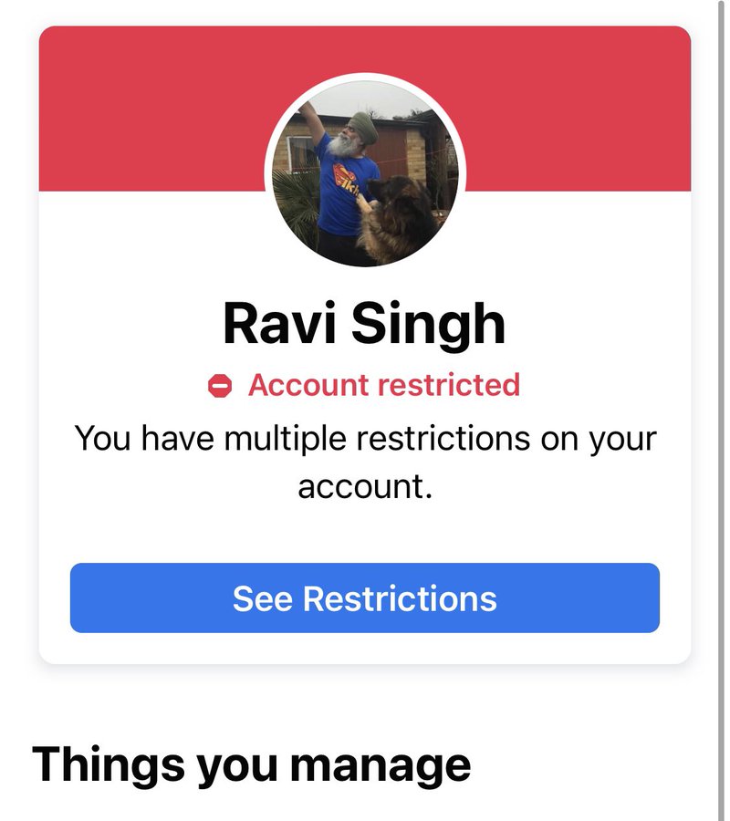 Ravi Singh Suspended From Facebook As Indian Censorship Continues Sikhpa