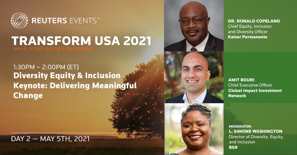 aboutKP's tweet photo. Ronald L. Copeland, MD, FACS, Chief Equity, Inclusion & Diversity Officer: “The pandemic has been felt more deeply in underrepresented communities, underlining the longstanding health disparities in this country.” @REvents_SustBiz #TransformUSA #EquityIsHealth https://t.co/IBqB50eojN
