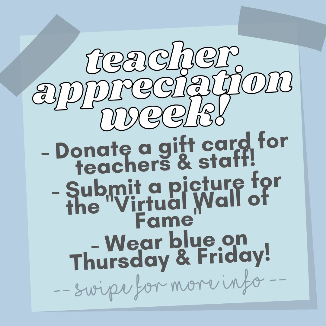 NorthHighSaxons's tweet photo. it’s teacher appreciation week! form for virtual hall of fame: https://t.co/aZxbUzz2Pt https://t.co/SdrmHJi71s
