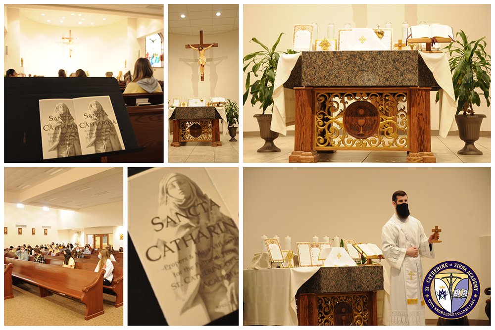 SCAwixom's tweet photo. Last week, as we celebrated St. Catherine of Siena Week, our sophomores celebrated a traditional Latin Mass, completing their study of Church History in Theology 10. Thank you to Fr. Derik Peterman and Mr. Pham!βπβοΈ #SCAfaith #SCAleadership #SCAfaculty https://t.co/zOiSEhLma4