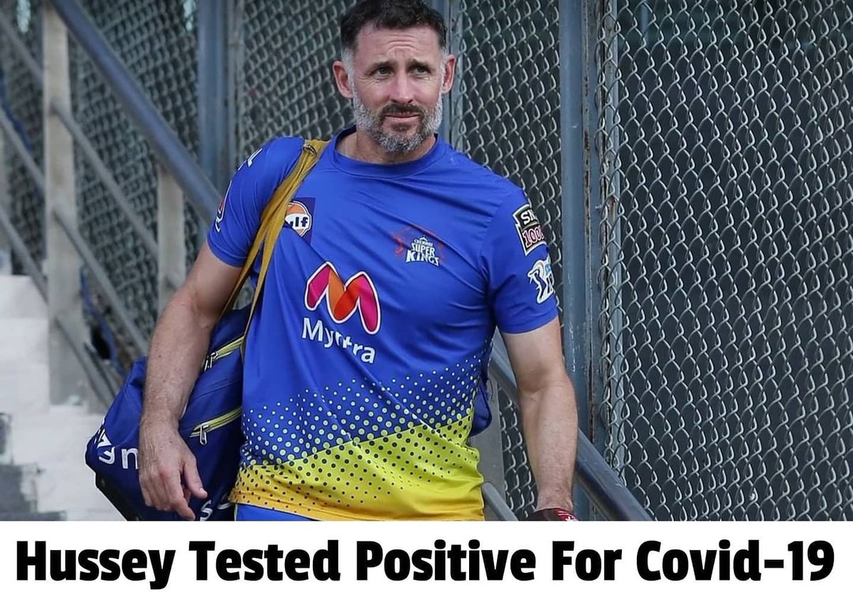 Now Hussey Tested positive for COVID - 19 , one more sad news 📰 #michealhussey @mhussey393 @ChennaiIPL #chennaisuperkings #ipl #iplsuspended #iplcancel #iplcancelled2021 #trending #cricketnews