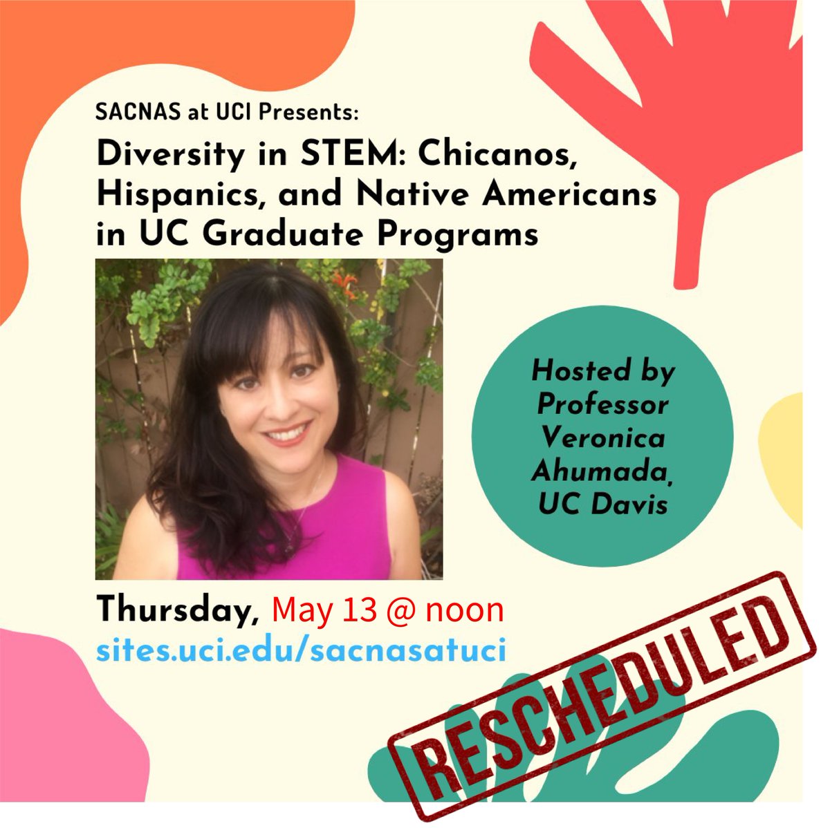 Our seminar scheduled for tomorrow has been moved the following Thursday 5/13 at noon!