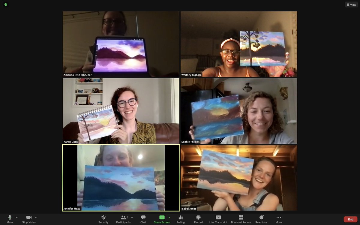 Is there a talent that #BerkeleyStudents *don't* possess?? #ResearchGroup #Painting night led by @prettynwhitty #amazing #artistscientists #selfcare #worklife @UCBerkeley @UCBerkeleySPH