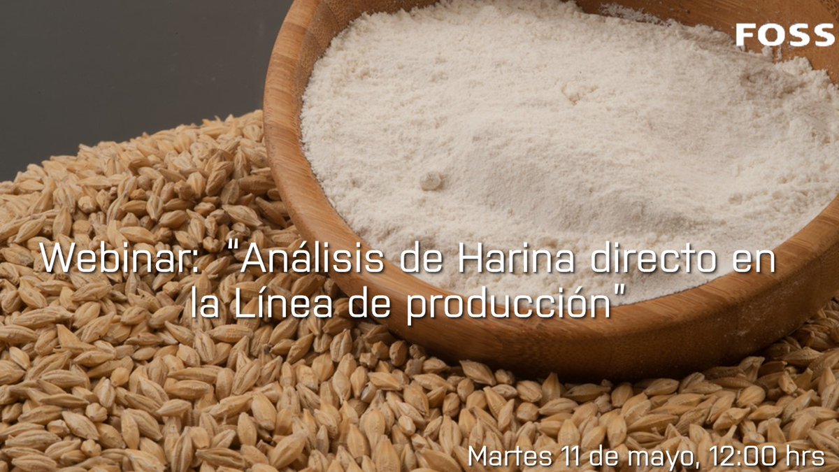 FOSS_Mx's tweet image. Charla: "Análisis de Harina directo en la Línea de Producción".... (Martes 11 de mayo, 12:00 hrs)
Regístrese aquí:
fossanalytics.com/es-mx/LandingP…