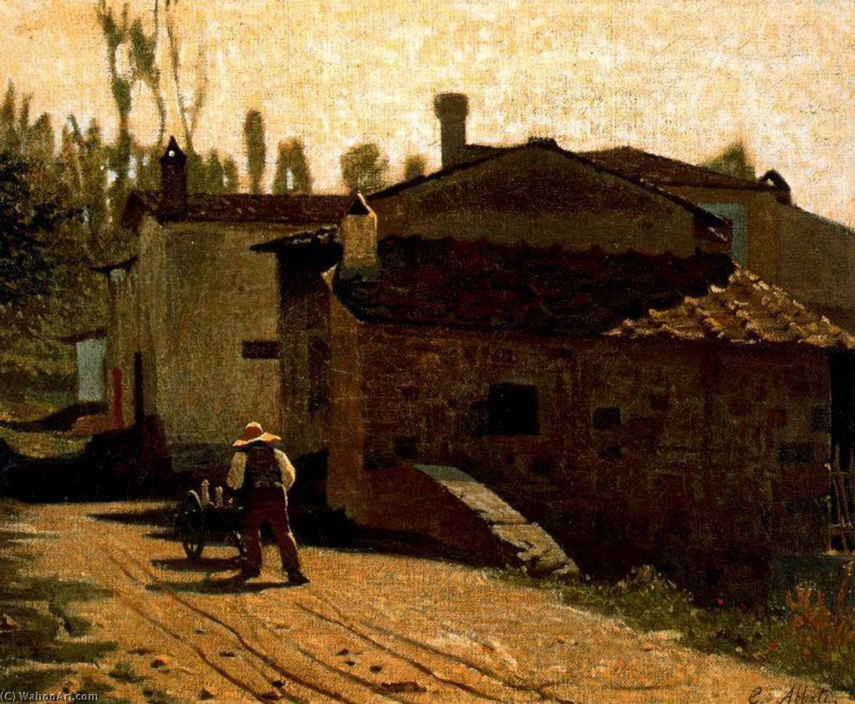 #GiuseppeAbbati 🎨 Naples, January 13, 1836 Florence, February 21, 1868 was an Italian painter and patriot. The Milkman of Piagentina, 1864 👈 NICE NIGHT! ⭐⭐⭐⭐⭐⭐⭐ #spartisco #arteeselezione #art #artlovers #heartplaces #arttwitterart #painting #masterpieces #travel #arte