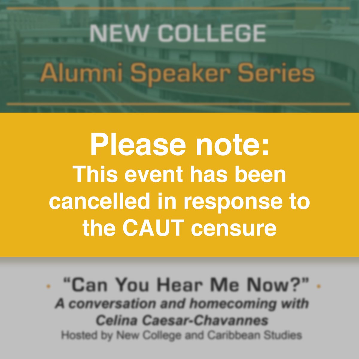 New College Toronto (@newcollegeuoft) on Twitter photo A joint statement by New College and Celina Caesar-Chavannes (<a href="/iamcelinacc/">Celina Caesar (like the salad)-Chavannes (sh-van)</a>) regarding the cancellation of her upcoming Alumni Speaker Series event: newcollege.utoronto.ca/news/cancellat⦠A joint statement by New College and Celina Caesar-Chavannes (<a href="/iamcelinacc/">Celina Caesar (like the salad)-Chavannes (sh-van)</a>) regarding the cancellation of her upcoming Alumni Speaker Series event: newcollege.utoronto.ca/news/cancellatā¦