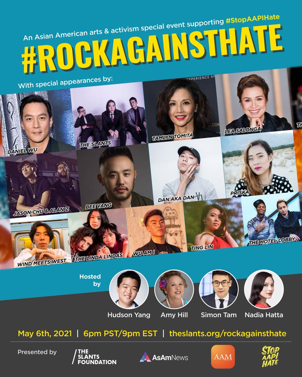 Hate towards Asian American Pacific Islander Communities has been on the rise during the COVID-19 crisis. Check out this virtual music festival #RockAgainstHate tomorrow at 6pm PST. Link in the bio.