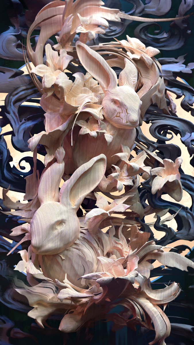 'Wooden Rabbit' 🐰 

Dropping this Sunday (May 9th) as part of the <a href="/NarraGallery/">Narra Gallery 💯</a> Zodiac Series on <a href="/niftygateway/">Nifty Gateway Studio</a>  🤍