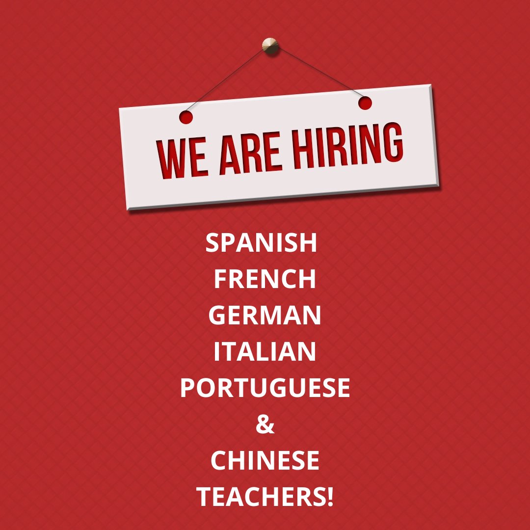 OH MY! We Are Hiring Language Teachers Again! conta.cc/3eTHJRz