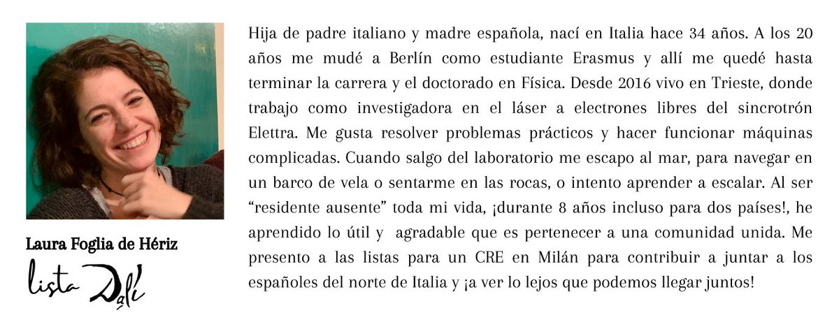 CREGenova's tweet photo. #EleccionesCREMilan Conoce a l@s 4 primer@s candidat@s de la lista DALÌ. Instrucciones para votar: https://t.co/SSywU8n3do https://t.co/ok5zJ7p6C6