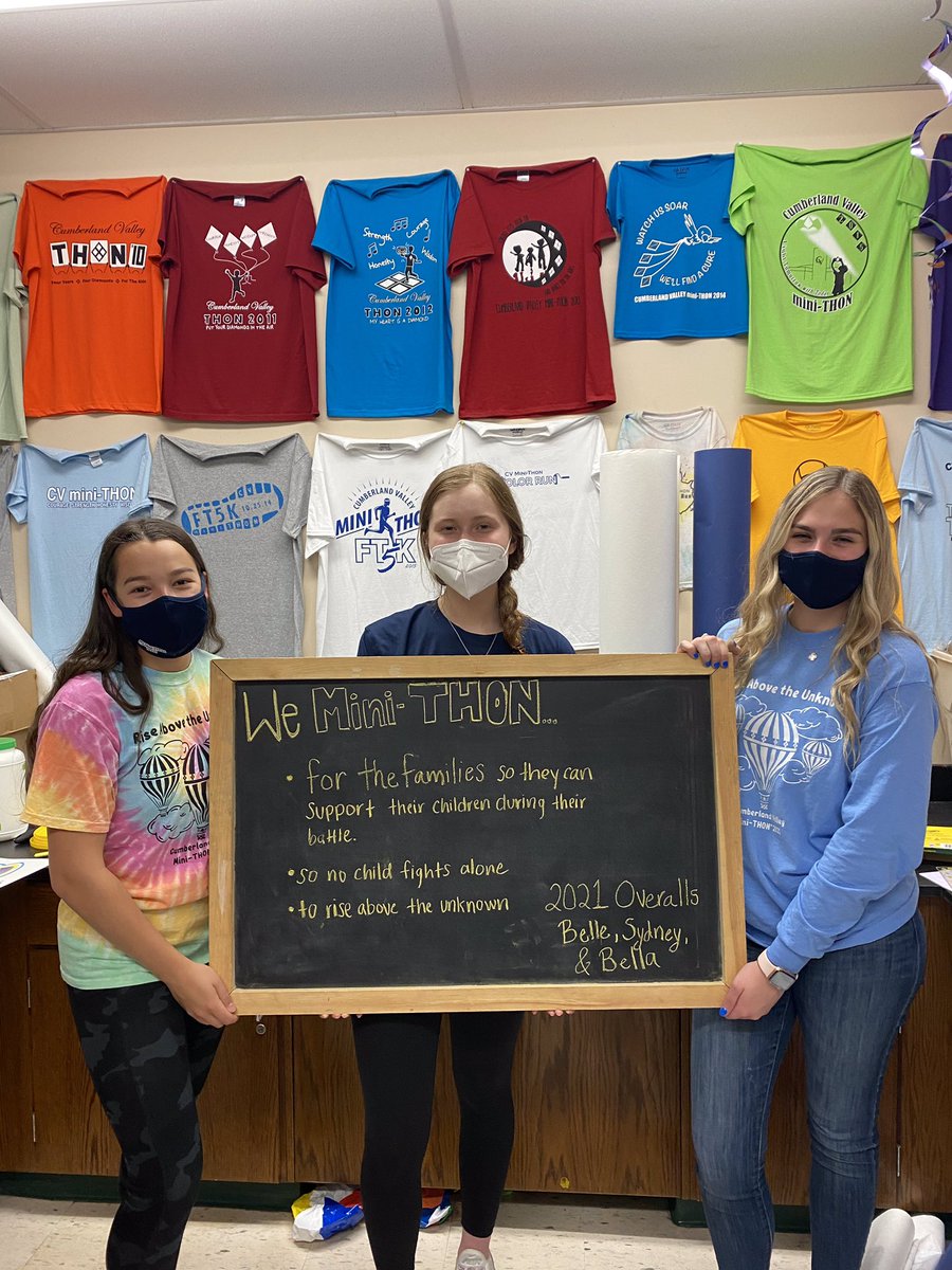 CVminiTHON's tweet photo. Our Overalls, Belle Rossiter, Bella LaVia, and Sydney Hutcheson, share why they Mini-THON for #WhyIMiniTHONWednesday 💙💛 https://t.co/QEqC0IBEXx