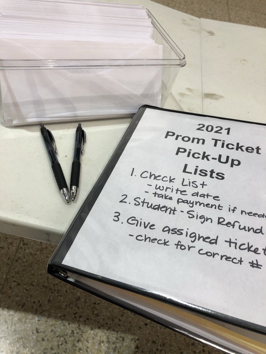 Prom tickets! We will have one FINAL ticket sale/ticket pick up on Monday, May 10th from 3:00 p.m.-4:00p.m. This is your LAST opportunity to purchase a ticket. Tickets WILL NOT be sold at the door. GET YOUR TICKETS!💙💛🤩