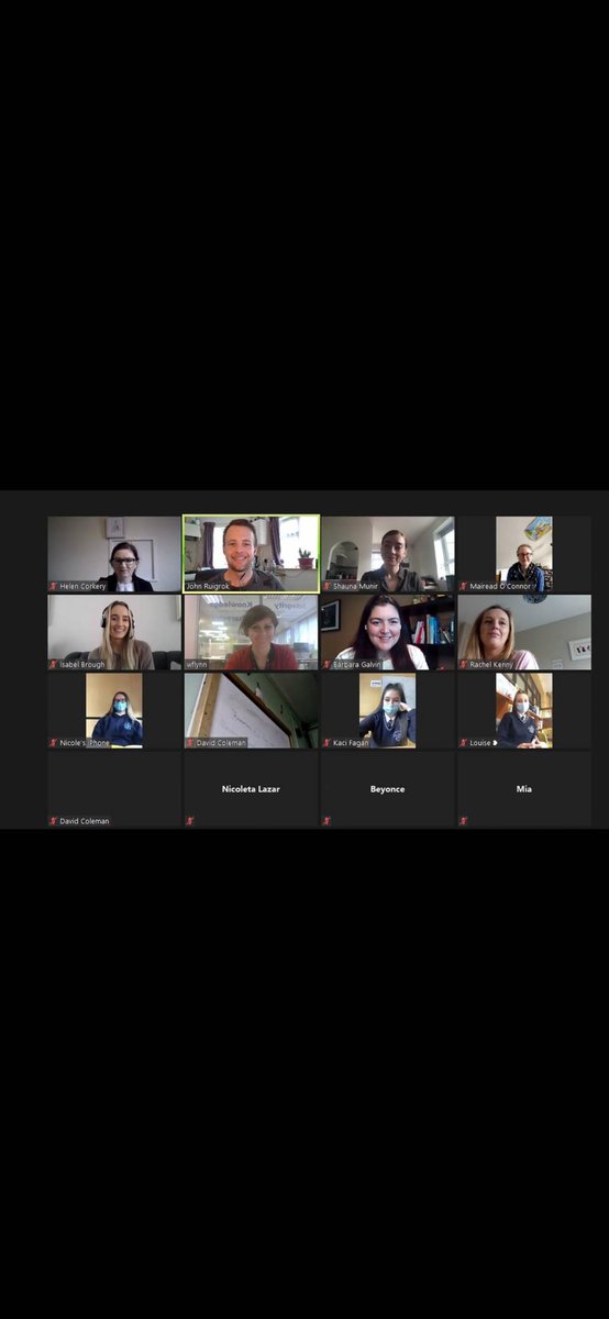 mountcarmel18's tweet photo. TY students are currently taking part in a zoom mentoring programme where they each get to talk to a professional about a career they are interested in. A big thank you to Ms Fitzgerald, Ms Costello, Mr Coleman and John Ruigrok (NCI) for organising! #flashmentoring @NEICWEP 😊 https://t.co/L5QrqQhW1f