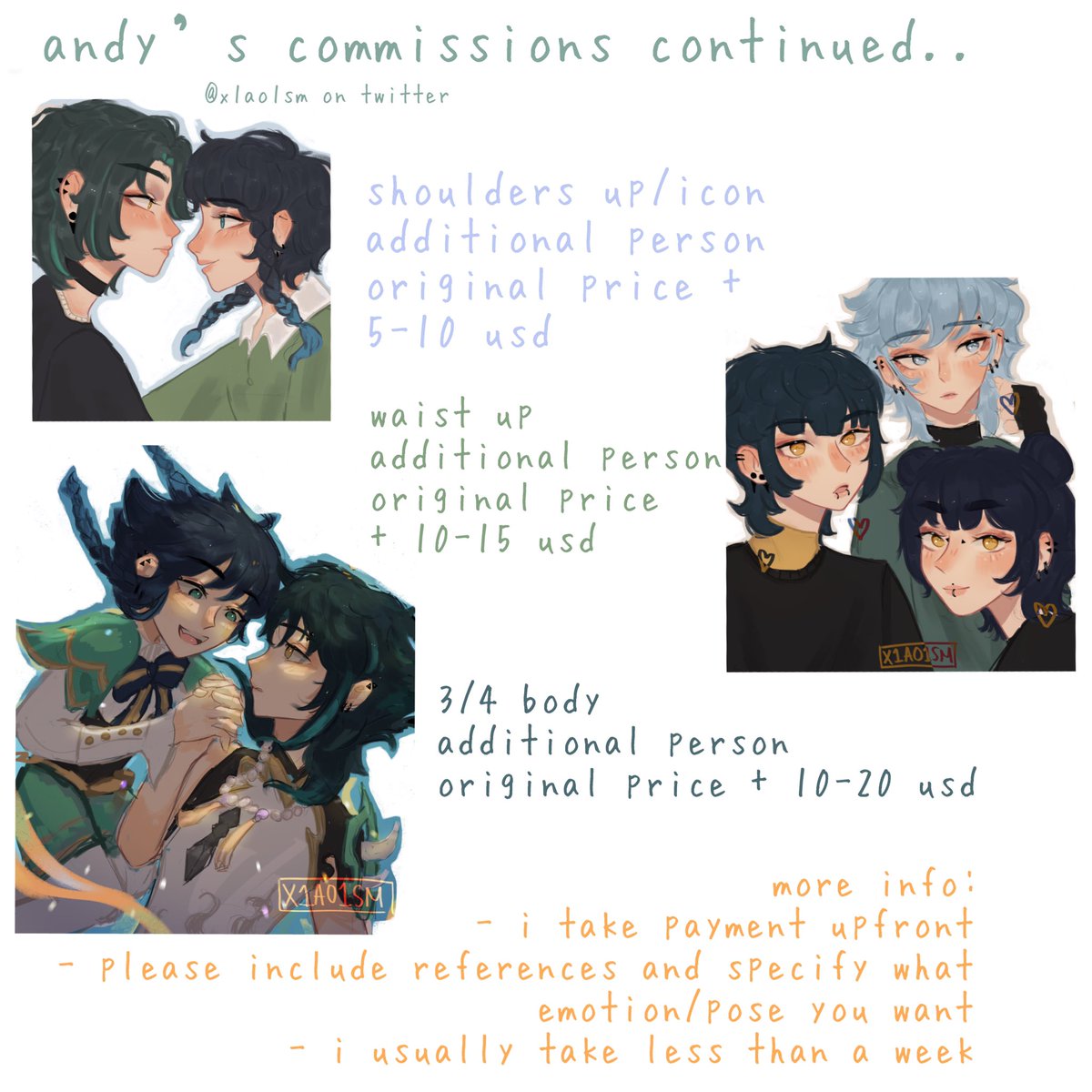 hihi ^_^ my commissions are open!! please dm me if you are interested or have any questions 
rts appreciated 