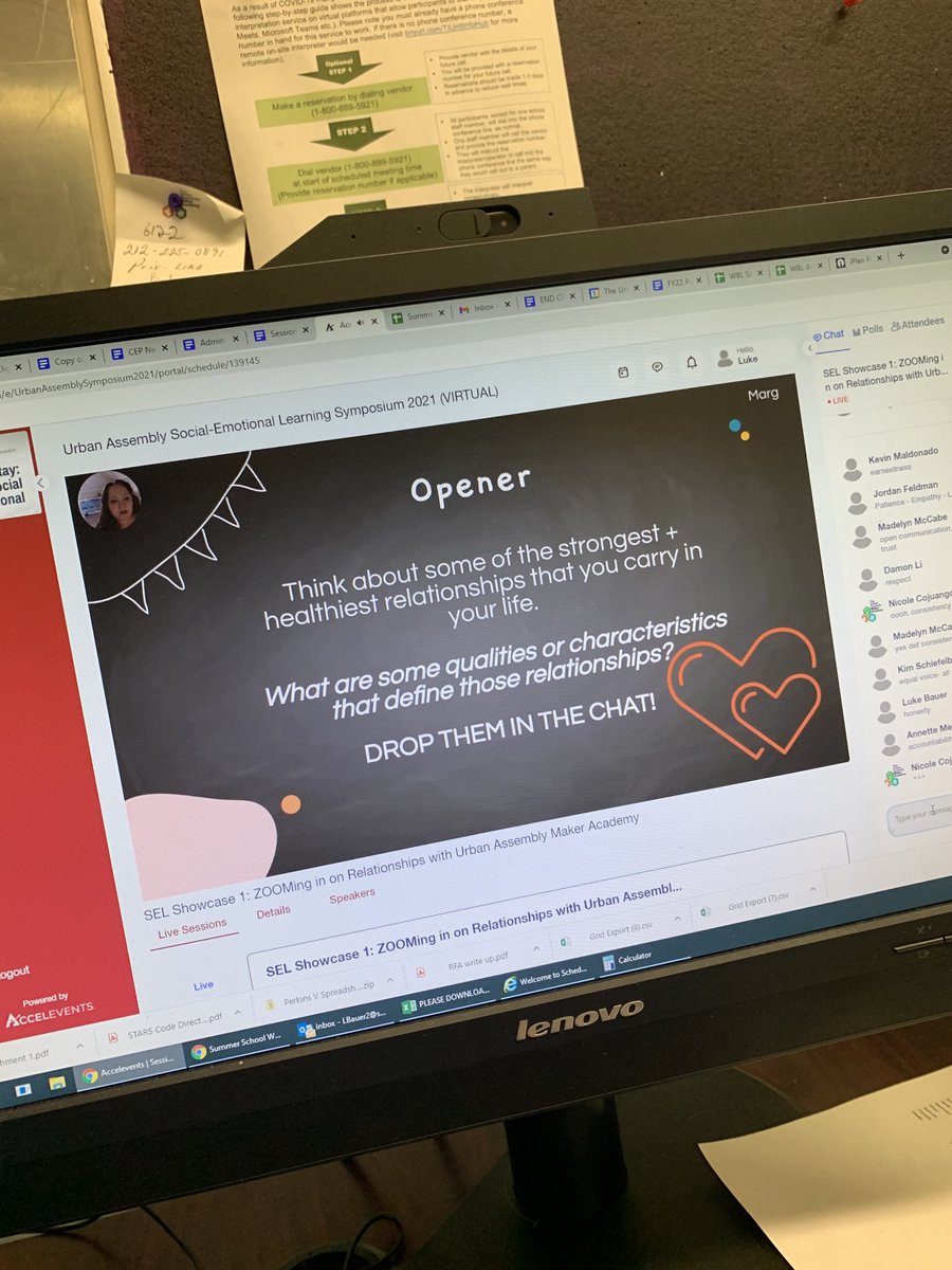 lukebauer33's tweet photo. Look at those @UAMakerNYC advisory leads presenting at the @UrbanAssembly #SEL symposium #SELSYM #SELSYM2021 https://t.co/XoKUQwV6QE