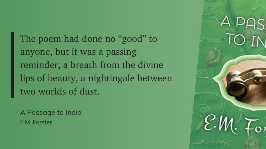 From tonight’s review...

A nice thought about the power of poetry