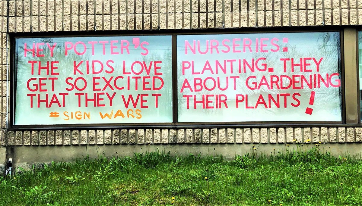 Brendalynn1234's tweet photo. Hey Potter's Nurseries!! Game on!! 

#signwars  #BayParkChildren'sCentre #waytogoBunniesstaff! #ygk #ygksignwars https://t.co/geHdqz4REj